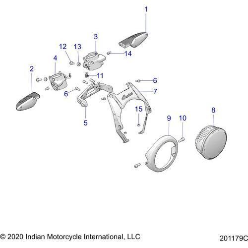 Electrical, Forward Lighting N22rte25/N22rzs25eg (201317C) - 2022 Indian Ftr 1200 Schematic-21228 OEM Schematic