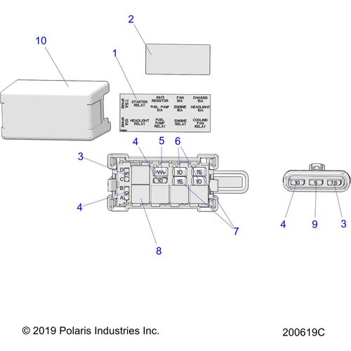 Electrical, Fuse Block All Options - 2021 Indian Scout Sixty Schematic-22496 OEM Schematic