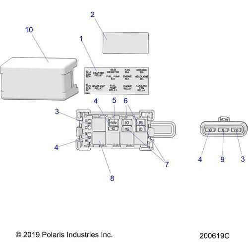 Electrical, Fuse Block All Options - 2022 Indian Scout Rogue Sixty Schematic-20437 OEM Schematic