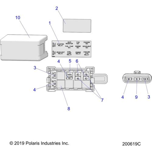 Electrical, Fuse Block All Options - 2022 Indian Scout Sixty Schematic-20376 OEM Schematic