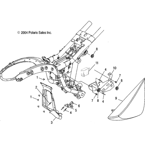 Electrical, Fuse Box Mount/Rh Side Cover - 2005 Victory Vegas - V05Ab16/Ec16/Gb16 Schematic 5467 OEM Schematic