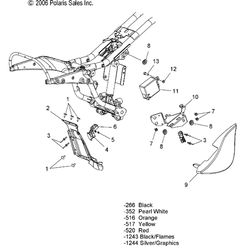 Electrical, Fuse Box Mount/Side Cover, Rh - 2007 Victory Jackpot/Ness All Options - V07Xb26/Bc26 Schematic 4909 OEM Schematic