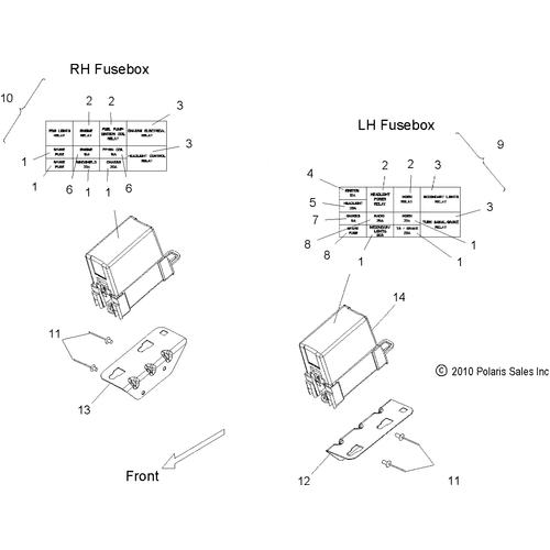 Electrical, Fusebox - 2012 Victory Vision/Aness All Options - V12Sw36/Aw36 Schematic 3446 OEM Schematic