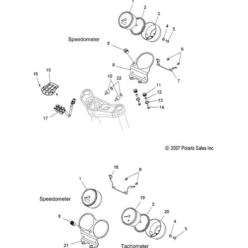 Electrical, Gauges And Indicators - 2008 Victory Hammer All Options - V08Hb26/Hs26 Schematic 4563 OEM Schematic