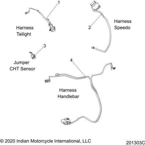 Electrical, Harness/Jumpers All Options - 2022 Indian Chief Bobber 111 Schematic-21806 OEM Schematic