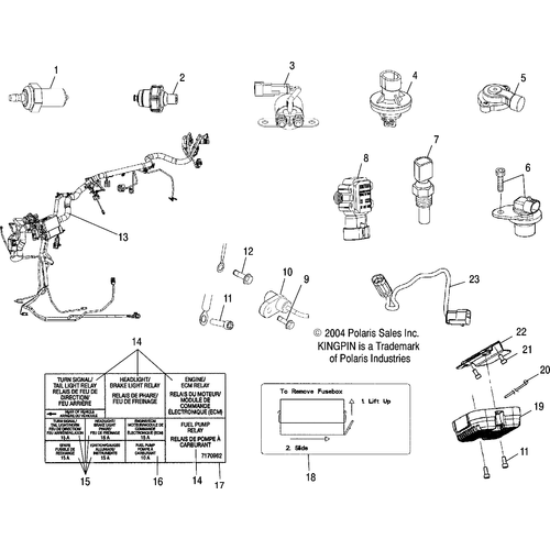 Electrical, Harnesses, Sensors And Switches - 2005 Victory Kingpin/Ness All Options - V05Cb16/Dc16 Schematic 5367 OEM Schematic