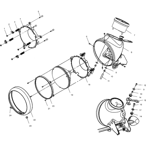 Electrical, Headlight - 2002 Victory Deluxe Cruiser All Options - V02Cd16 Schematic 5826 OEM Schematic
