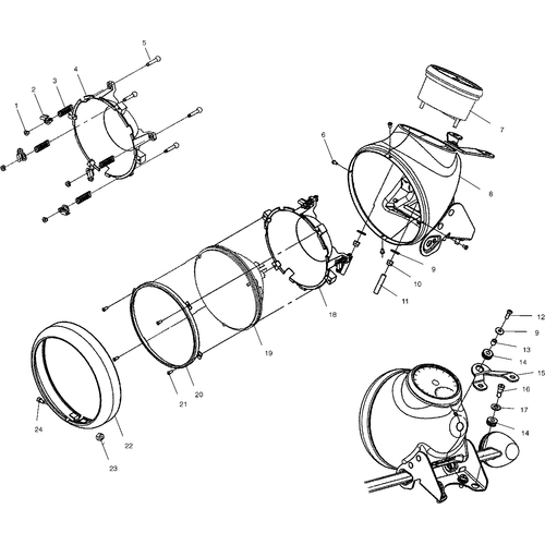 Electrical, Headlight - 2003 Victory Ca Classic Cruiser All Options - V03Cb16 Schematic 5680 OEM Schematic
