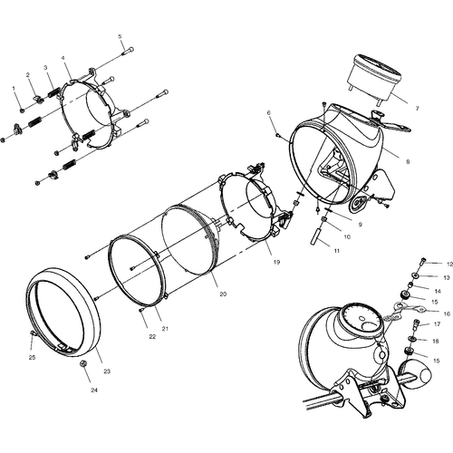 Electrical, Headlight - 2003 Victory Ca Touring Cruiser All Options - V03Tb16 Schematic 5729 OEM Schematic