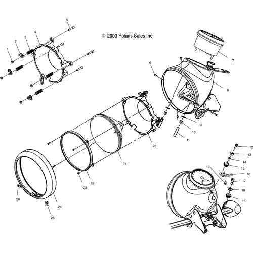 Electrical, Headlight - 2004 Victory Ca Touring Cruiser All Options - V04Tb16 Schematic 5523 OEM Schematic
