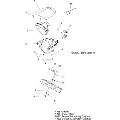 Electrical, Headlight - 2011 Victory Jackpot All Options - V11Xb36 Schematic 3631 OEM Schematic