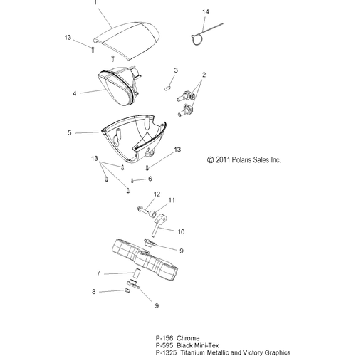 Electrical, Headlight - 2012 Victory Vegas/8 Ball/Zness All Options - V12Gb36/Ga36/Zb36 Schematic 3373 OEM Schematic