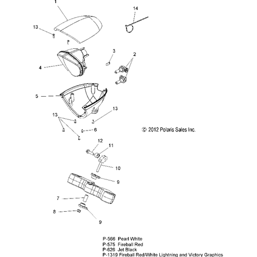 Electrical, Headlight - 2014 Victory Hammer 8 Ball/S Intl/S Le Intl - V14Ha36/Hs36 Schematic 2111 OEM Schematic
