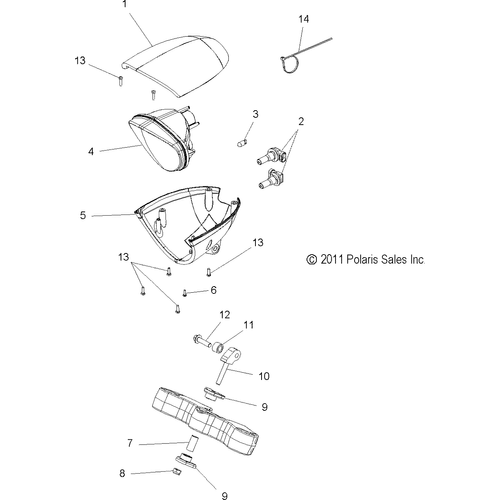 Electrical, Headlight - 2015 Victory Boardwalk- V15Rw36Ee Schematic 1237 OEM Schematic