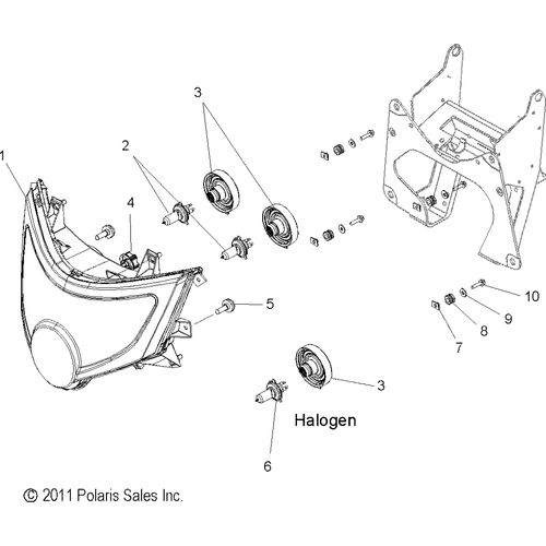 Electrical, Headlight - 2015 Victory Vision All Options - V15Sw36 Schematic 1857 OEM Schematic