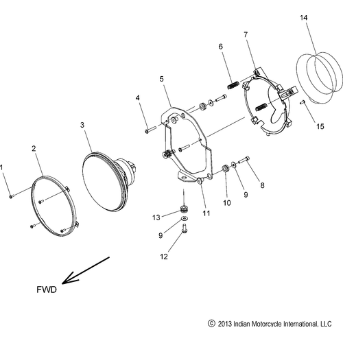 Electrical, Headlight All Options - 2016 Indian Chief Classic/Chief Vintage Schematic-28014 OEM Schematic