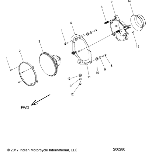 Electrical, Headlight All Options - 2019 Indian Chief Vintage Schematic-26048 OEM Schematic