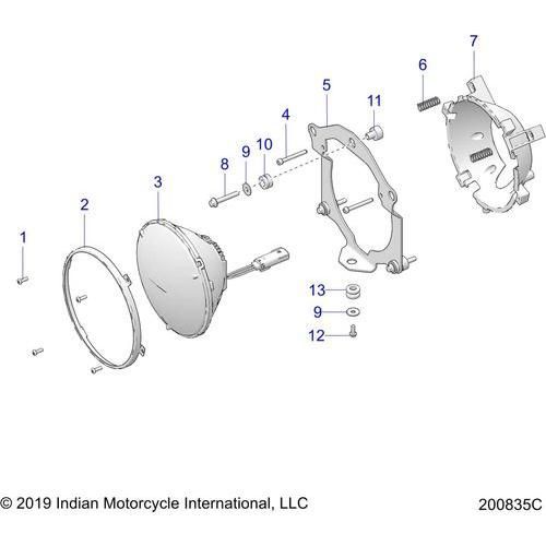 Electrical, Headlight All Options - 2020 Indian Roadmaster Elite Schematic-24310 OEM Schematic