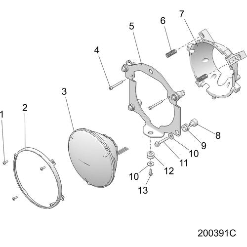 Electrical, Headlight All Options - 2021 Indian Chieftain Dark Horse Schematic-23290 OEM Schematic