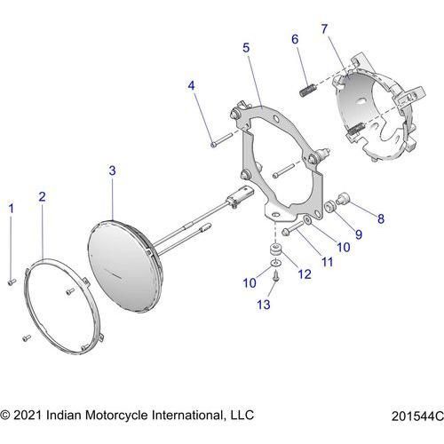 Electrical, Headlight All Options - 2022 Indian Chieftain Elite Schematic-21545 OEM Schematic