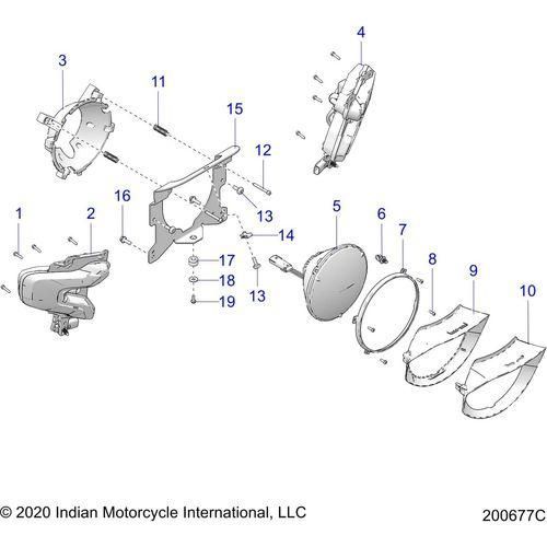 Electrical, Headlight, Front Turn Signals All Options - 2022 Indian Pursuit Limited / Limited Premium Schematic-21000 OEM Schematic