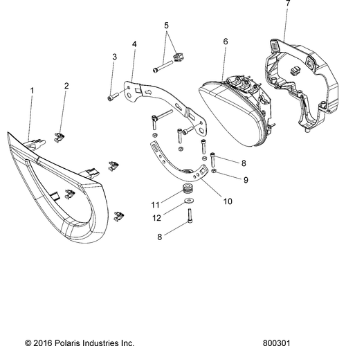 Electrical, Headlight W/Fairing - 2017 Victory Magnum/Magnum X-1 All Options Schematic 330 OEM Schematic