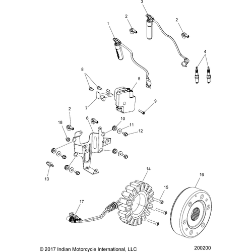 Electrical, Ignition System All Options - 2018 Indian Chieftain/Chieftain Limited Schematic-26645 OEM Schematic