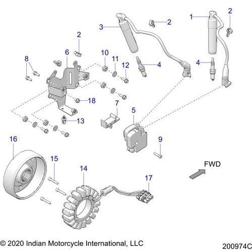 Electrical, Ignition System All Options - 2021 Indian Roadmaster Dark Horse Schematic-22835 OEM Schematic
