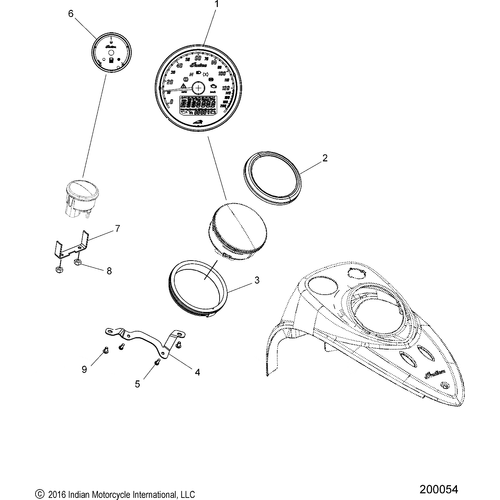 Electrical, Instrument Cluster All Options - 2016 Indian Springfield Schematic-27691 OEM Schematic