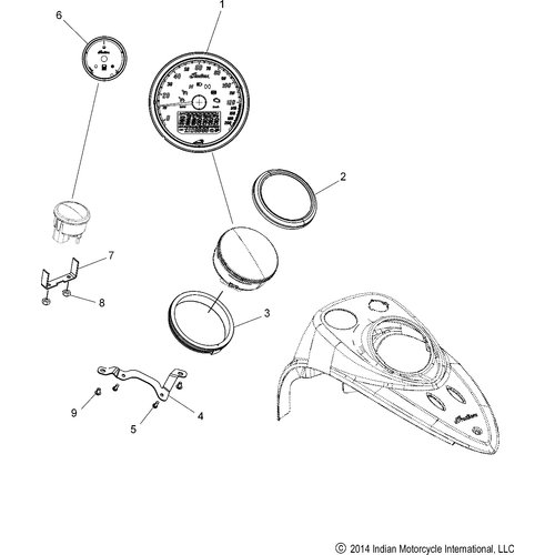 Electrical, Instrument Cluster All Options - 2020 Indian Chief Vintage Schematic-25064 OEM Schematic