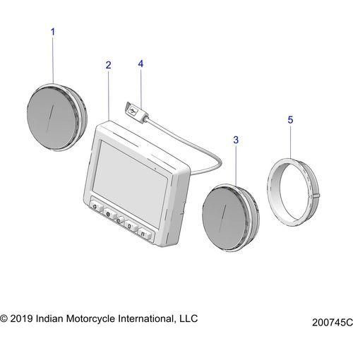 Electrical, Instrument Cluster All Options - 2020 Indian Chieftain Standard Thunder Black Schematic-24695 OEM Schematic