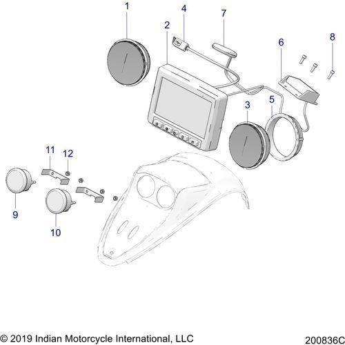 Electrical, Instrument Cluster All Options - 2020 Indian Roadmaster Elite Schematic-24312 OEM Schematic