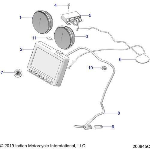 Electrical, Instrument Cluster All Options - 2021 Indian Challenger Dark Horse Schematic-23789 OEM Schematic