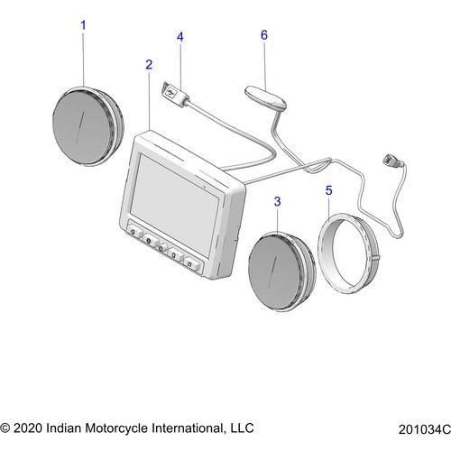 Electrical, Instrument Cluster All Options - 2021 Indian Chieftain Standard 111 Schematic-23066 OEM Schematic