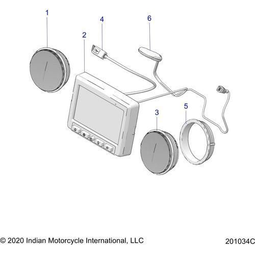 Electrical, Instrument Cluster All Options - 2021 Indian Chieftain Standard 116 Schematic-22992 OEM Schematic