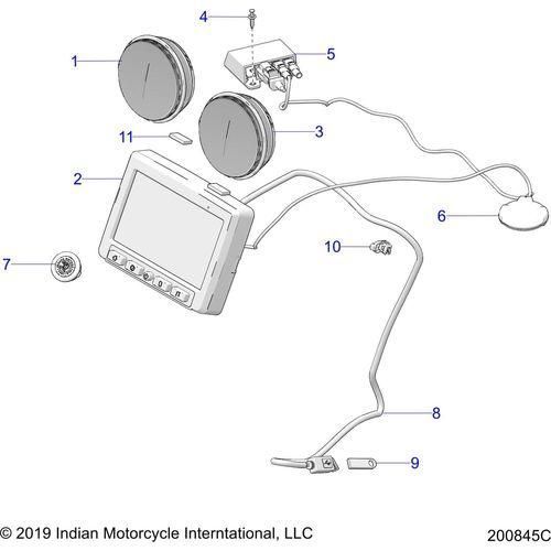 Electrical, Instrument Cluster All Options - 2022 Indian Pursuit Dark Horse / Dark Horse Premium Schematic-21079 OEM Schematic