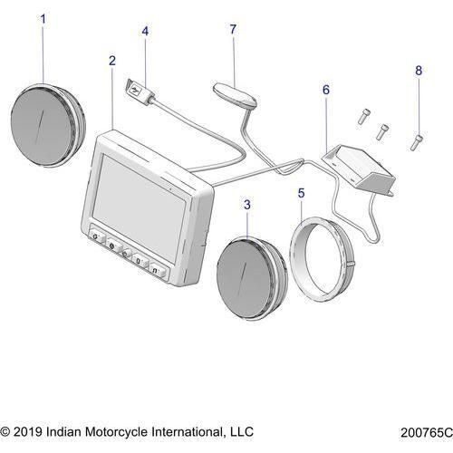 Electrical, Instrument Cluster All Options - 2022 Indian Roadmaster Premium Schematic-20756 OEM Schematic