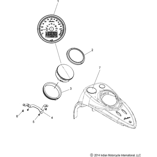 Electrical, Instrument Cluster N18ccdaa All Options - 2018 Indian Chief Dark Horse Schematic-26931 OEM Schematic