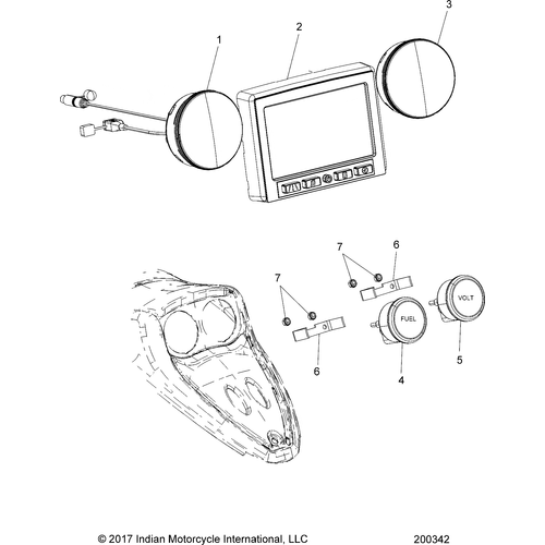 Electrical, Instrument Cluster N18traaa/Treaa All Options - 2018 Indian Roadmaster/Elite Schematic-26493 OEM Schematic