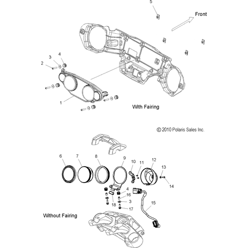 Electrical, Instrument Cluster/Speedometer - 2011 Victory Cross Roads Custom/Cross Country All Options - V11Bb36/Db36/Dc36/Eb36 Schematic 3521 OEM Schematic