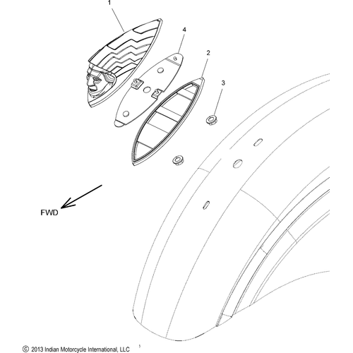 Electrical, Light, Headdress All Options - 2020 Indian Springfield Limited Schematic-23861 OEM Schematic