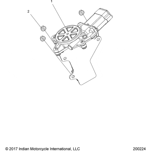 Electrical, Motor, Windshield All Options - 2019 Indian Chieftain Dark Horse Schematic-25907 OEM Schematic