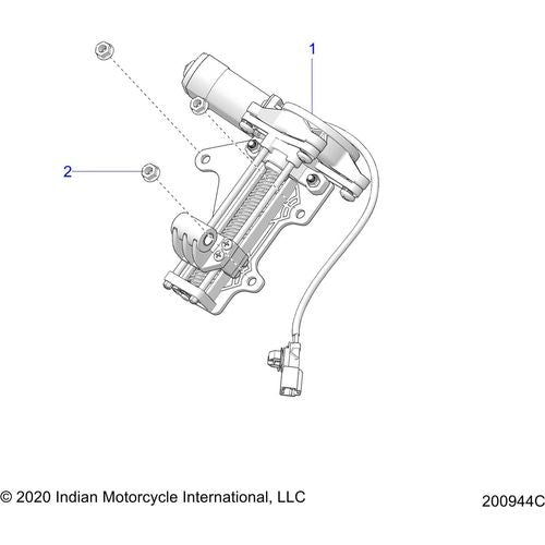 Electrical, Motor, Windshield N22tkdbb All Options - 2022 Indian Roadmaster Dark Horse Schematic-20840 OEM Schematic