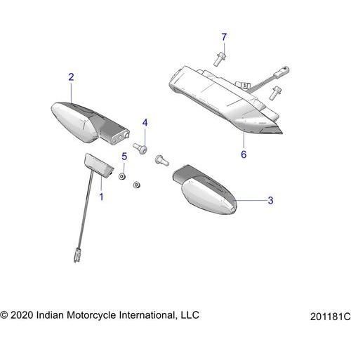 Electrical, Rear Lighting - 2022 Indian Ftr 1200 Schematic-21257 OEM Schematic