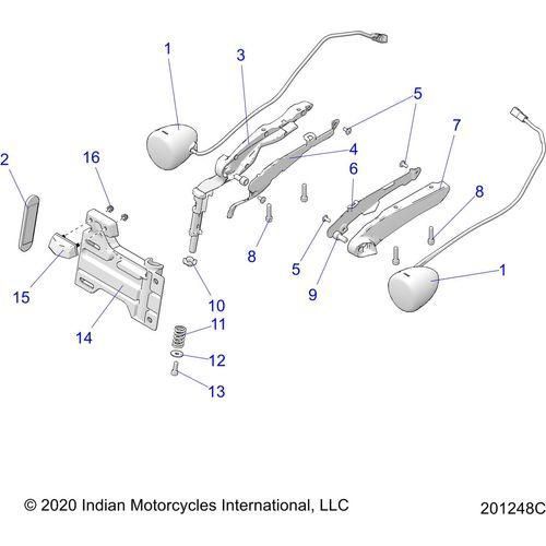 Electrical, Rear Lighting And Turn Signals And All Options - 2022 Indian Chief Bobber 111 Schematic-21808 OEM Schematic
