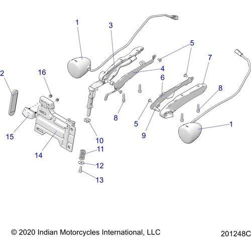 Electrical, Rear Lighting And Turn Signals And All Options - 2022 Indian Super Chief 111 Schematic-20105 OEM Schematic