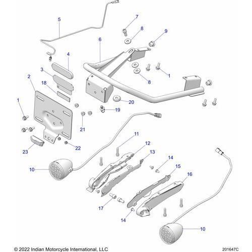Electrical, Rear Lighting And Turn Signals And N22dbabh All Options - 2022 Indian Super Chief Limited 116 Schematic-20039 OEM Schematic