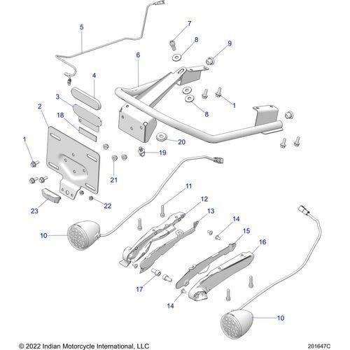Electrical, Rear Lighting And Turn Signals And N22dmabh All Options - 2022 Indian Chief Dark Horse 116 Schematic-21684 OEM Schematic