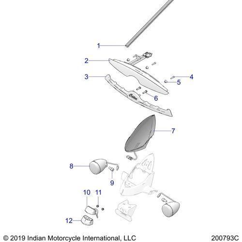 Electrical, Rear Turn Signal, & Taillights All Options - 2020 Indian Roadmaster Premium Schematic-24232 OEM Schematic