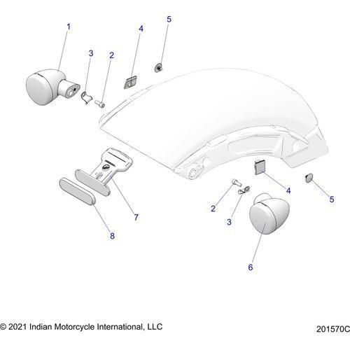 Electrical, Rear Turn Signals And Reflector All Options - 2022 Indian Scout Bobber/Bobber TwentyMt Schematic-20563 OEM Schematic
